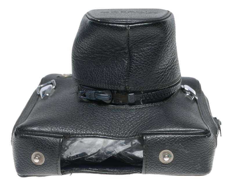 Black Pentax vintage SLR caemra lether case to fit motor rare