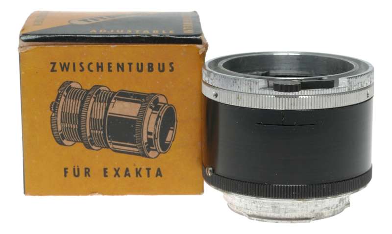 Titania Exakta Camera Adjustable Intermediate Macro Tube Original Box