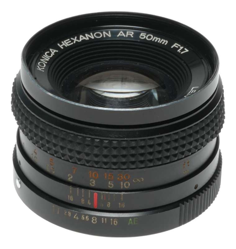 Konica Hexanon AR 50mm F1.7 Fast Prime Camera Lens