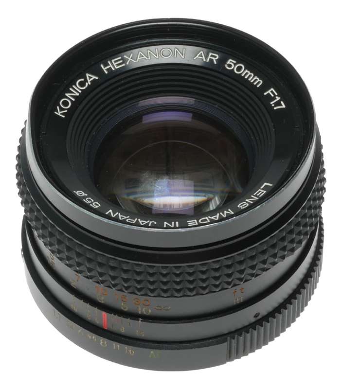 Konica Hexanon AR 50mm F1.7 Fast Prime Camera Lens