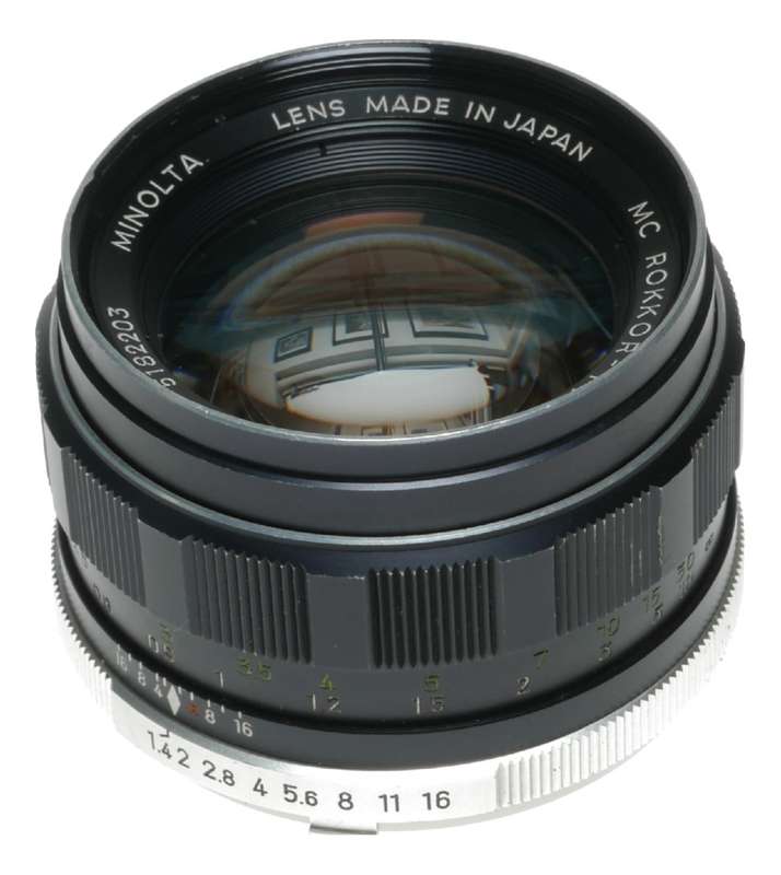 Minolta MC Rokkor PF 1:1.4 f=58mm Fast SLR Camera Prime Lens
