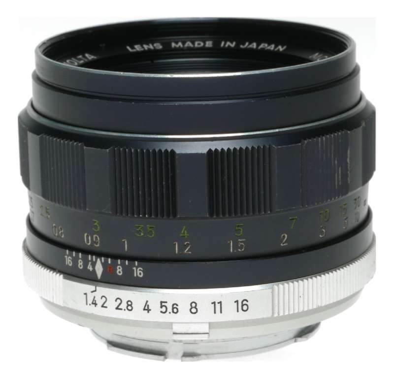 Minolta MC Rokkor PF 1:1.4 f=58mm Fast SLR Camera Prime Lens