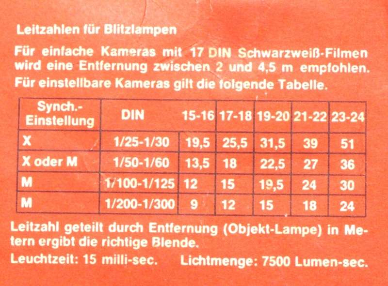 Revue Blitzlampen AG3 Classic 35mm SLR Film Camera Flash Bulbs