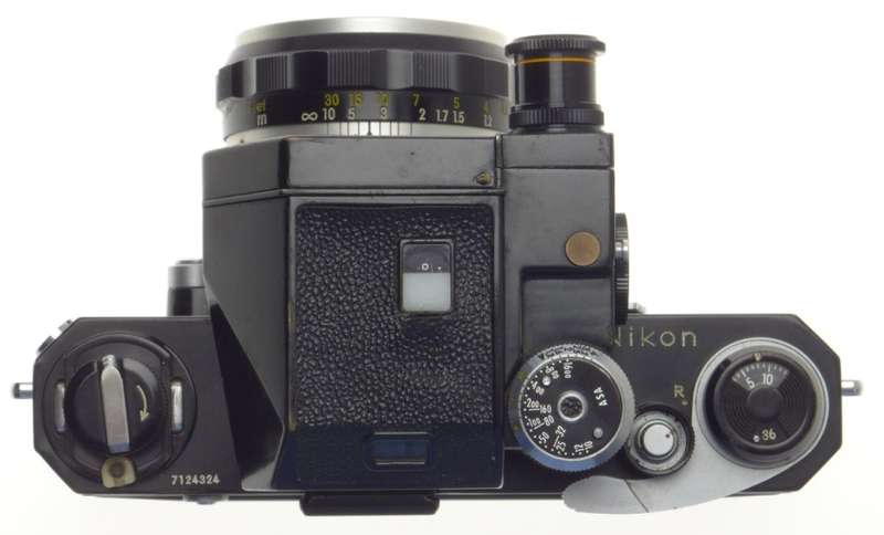 Black paint nikon f 35mm film slr camera photomic meter nikkor-h 1:2 f=50mm kogaku lens