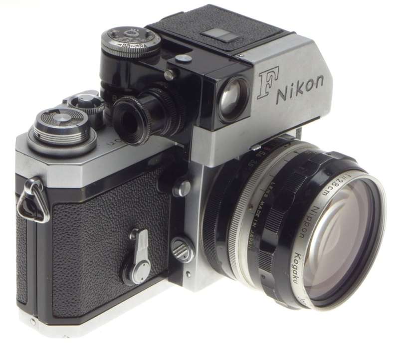 Photomic prism meter head nikon f 35mm chrome camera wide angle kogaku 1:3.5 f=2.8cm