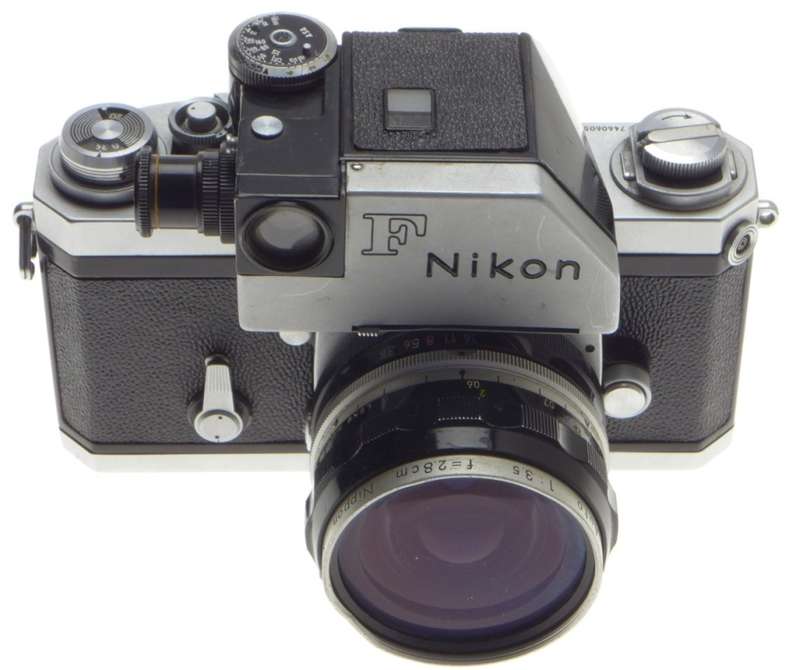 Photomic prism meter head nikon f 35mm chrome camera wide angle kogaku 1:3.5 f=2.8cm