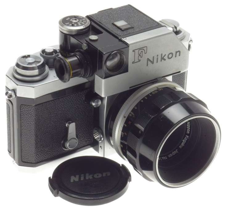 Kogaku nikon f silver 35mm slr camera body micro-nikkor 1:3.5 f=55mm macro lens