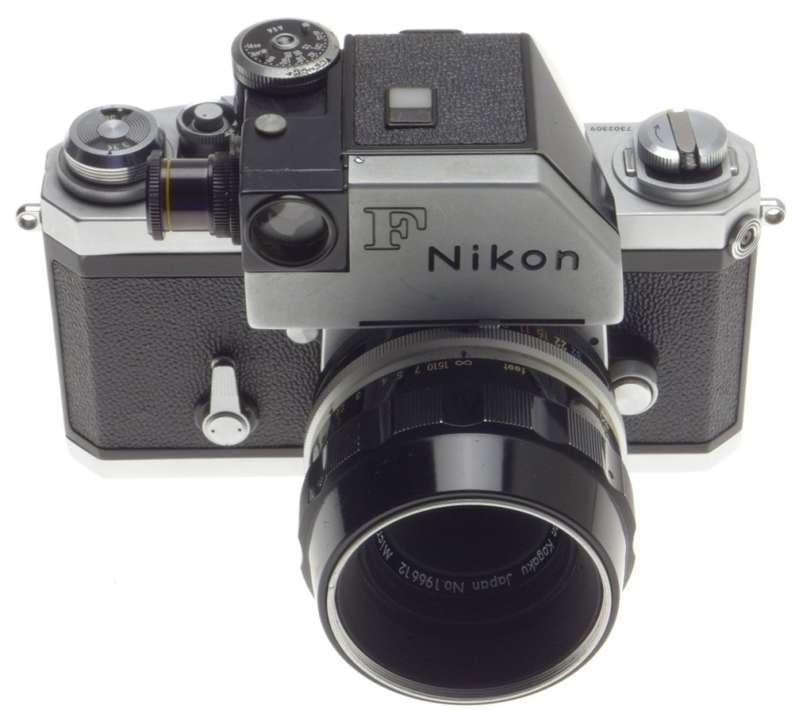Kogaku nikon f silver 35mm slr camera body micro-nikkor 1:3.5 f=55mm macro lens