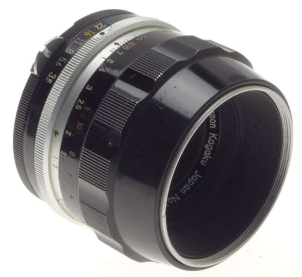 Kogaku nikon f silver 35mm slr camera body micro-nikkor 1:3.5 f=55mm macro lens