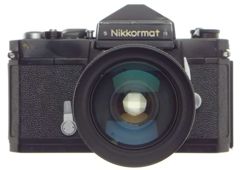 Nikkormat ft black slr camera 35mm film zoom-nikkor lens nikon 43-86mm clean