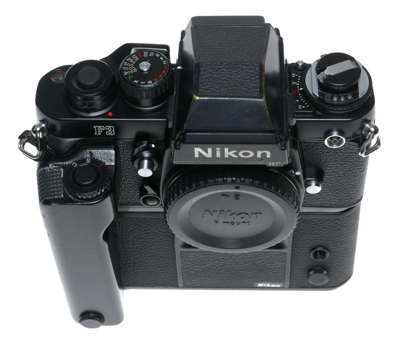 Nikon F3 PRESS camera black with motor Rare vintage SLR 35mm