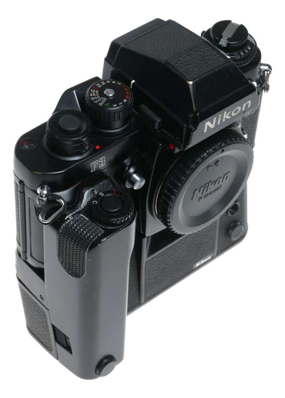 Nikon F3 PRESS camera black with motor Rare vintage SLR 35mm