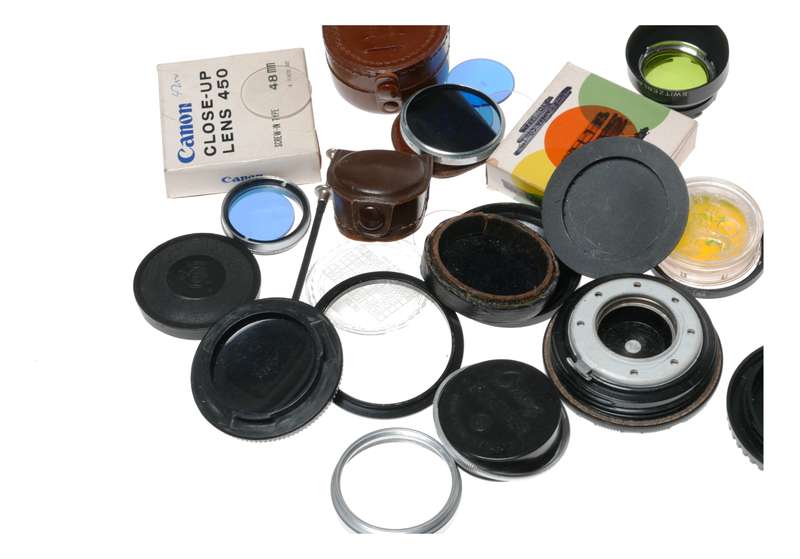 Vintage film camera accessories filters and things hard to find 20