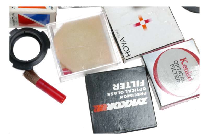 Vintage film camera accessories filters and things hard to find 28