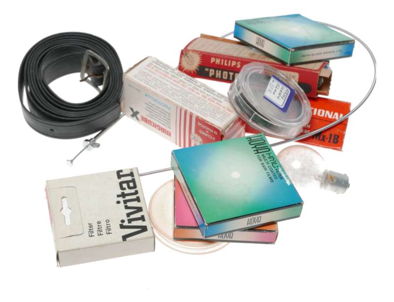 Vintage film camera accessories filters and things hard to find 35