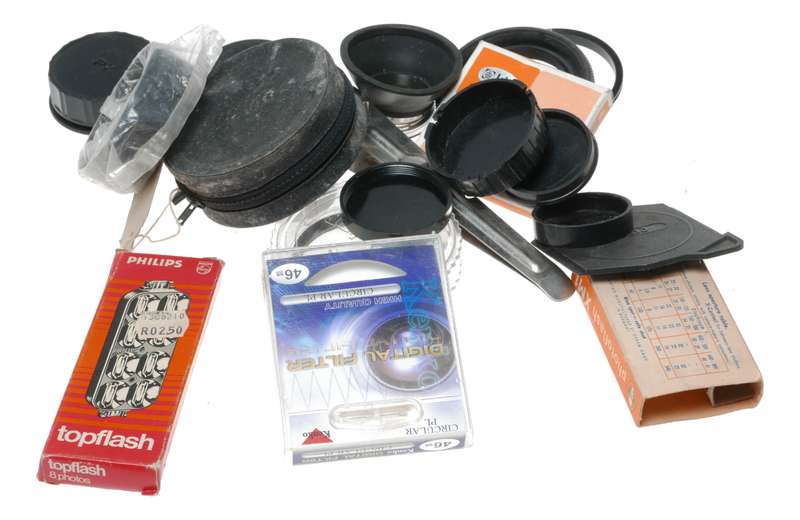 Vintage film camera accessories filters and things hard to find 45