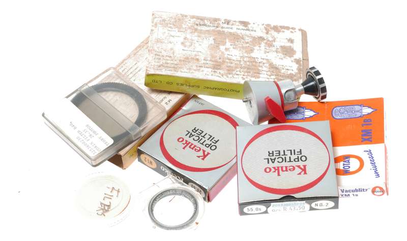 Vintage film camera accessories filters and things hard to find 50