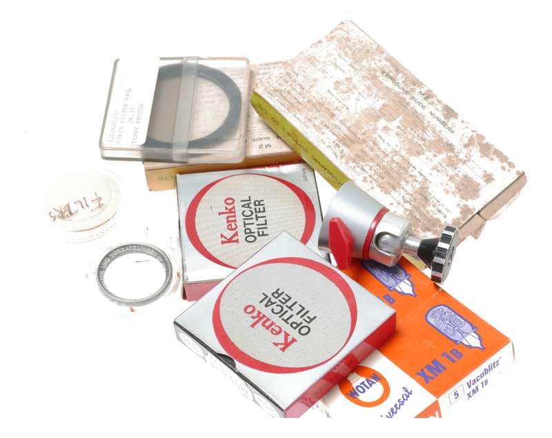 Vintage film camera accessories filters and things hard to find 50