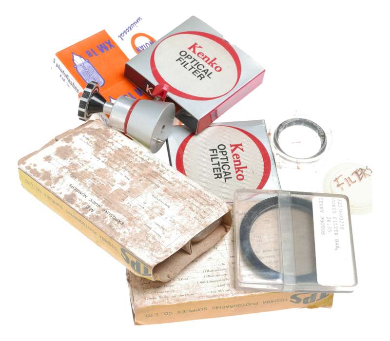 Vintage film camera accessories filters and things hard to find 50