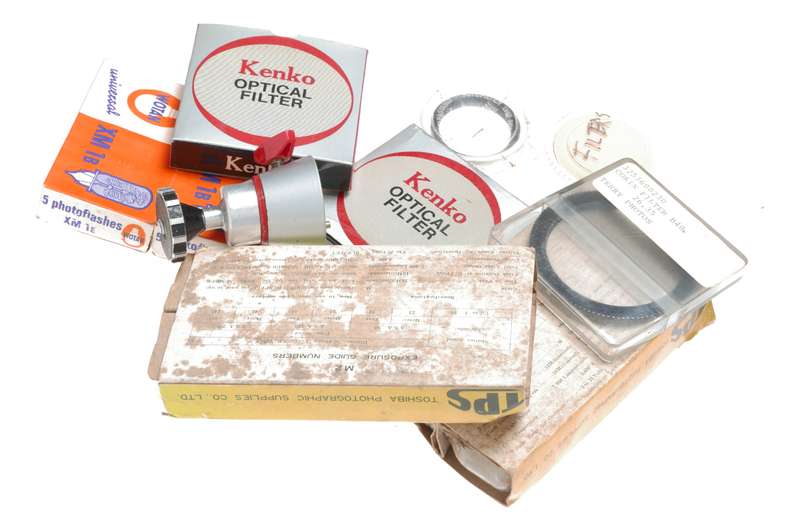 Vintage film camera accessories filters and things hard to find 50