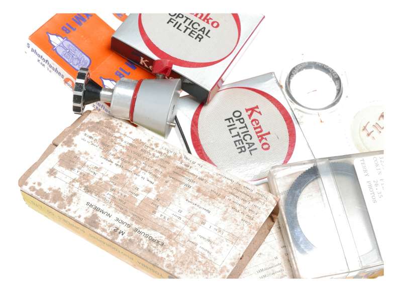 Vintage film camera accessories filters and things hard to find 50