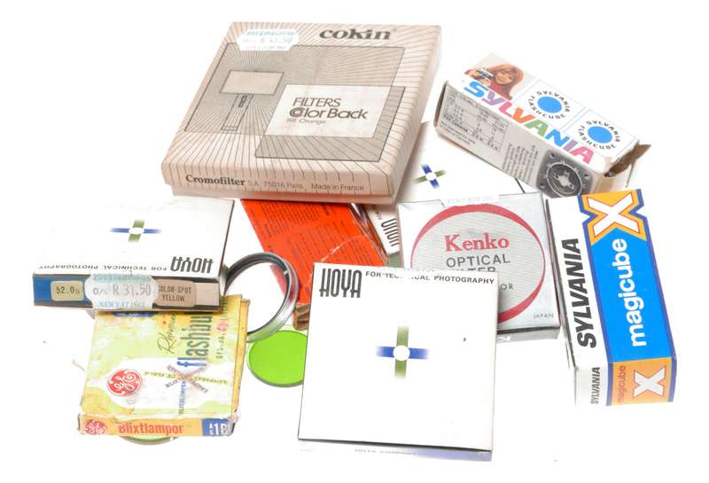 Vintage film camera accessories filters and things hard to find 52