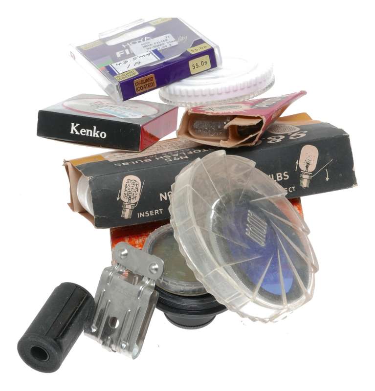 Vintage film camera accessories filters and things hard to find 54