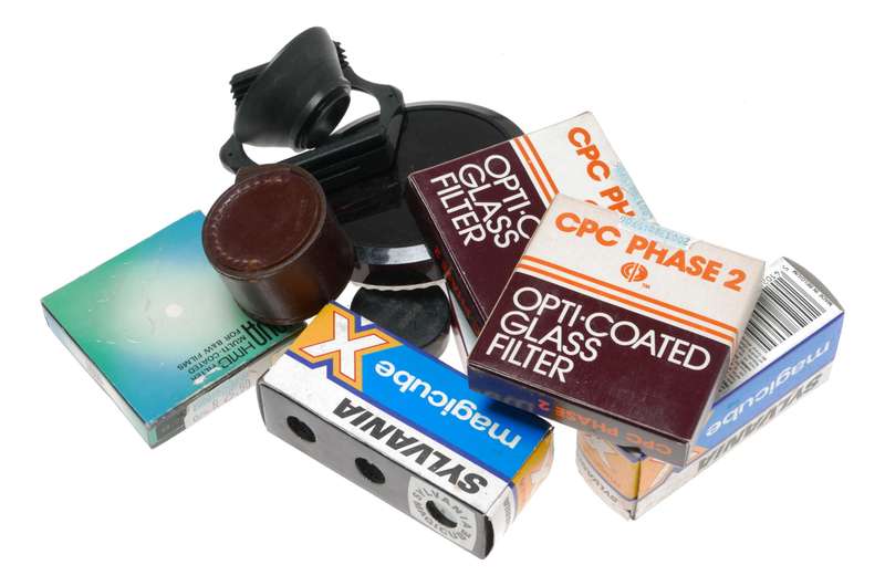 Vintage film camera accessories filters and things hard to find 60