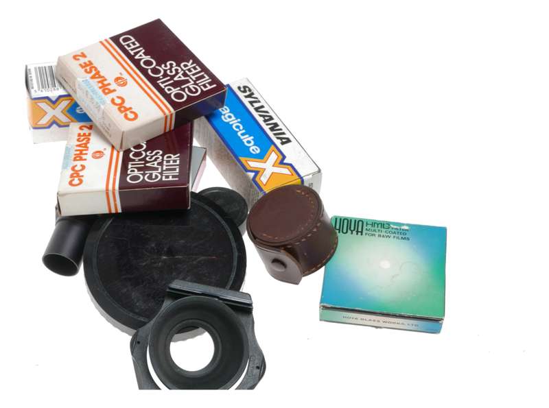 Vintage film camera accessories filters and things hard to find 60