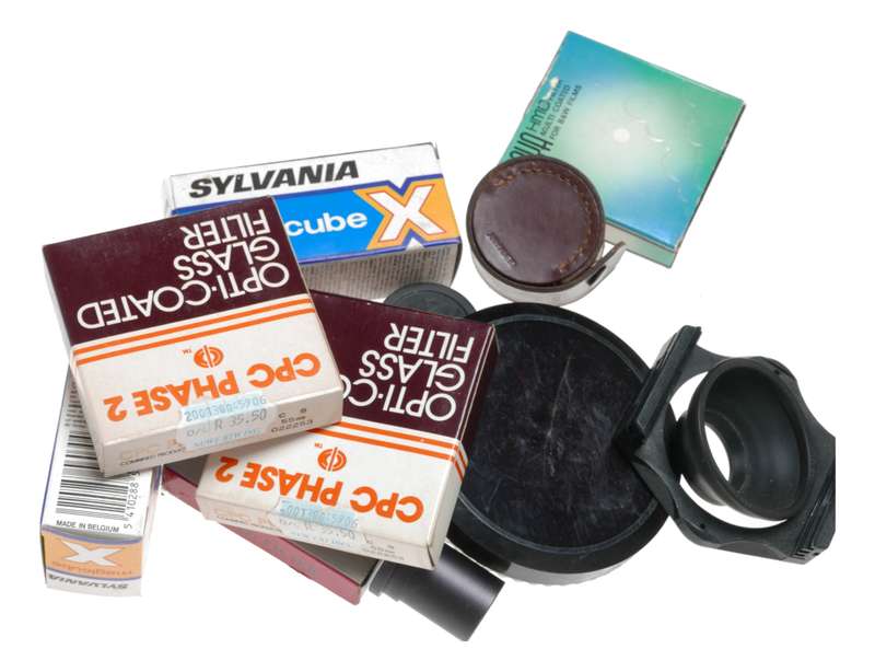 Vintage film camera accessories filters and things hard to find 60