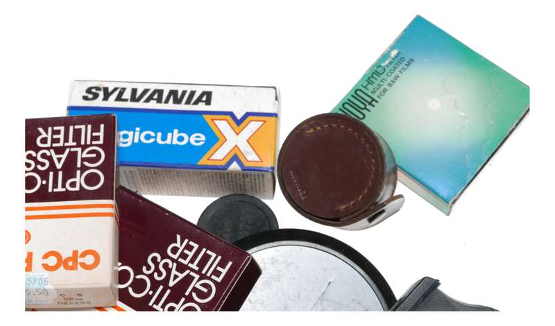 Vintage film camera accessories filters and things hard to find 60
