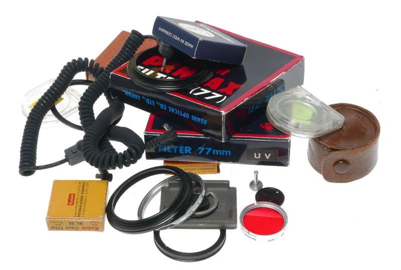 Vintage film camera accessories filters and things hard to find 64