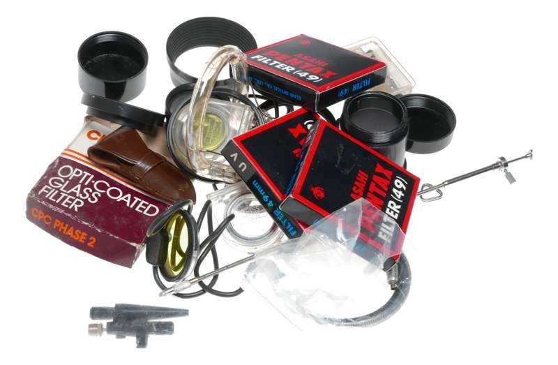 Vintage film camera accessories filters and things hard to find 65