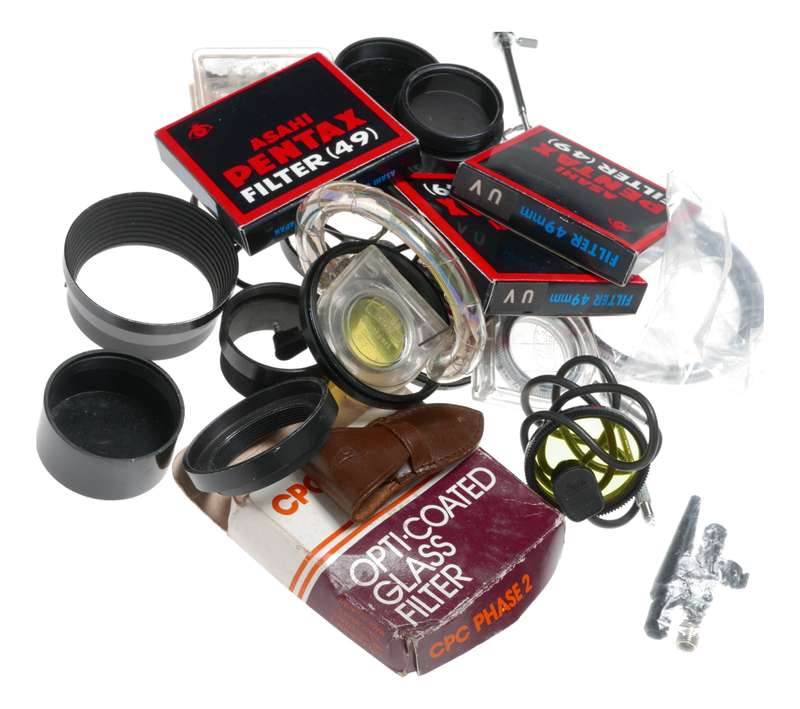 Vintage film camera accessories filters and things hard to find 65