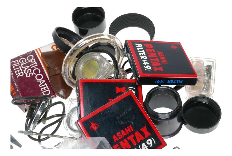Vintage film camera accessories filters and things hard to find 65