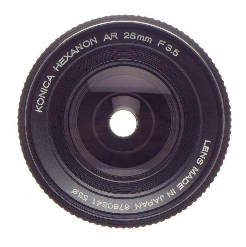 Konica Hexanon AR 28mm F3.5 SLR classic 35mm film camera lens kit