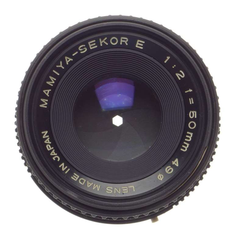 Mamiya Sekor E 1:2 f=50mm SLR Vintage camera lens