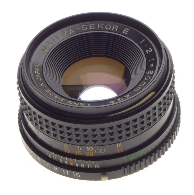Mamiya Sekor E 1:2 f=50mm SLR Vintage camera lens