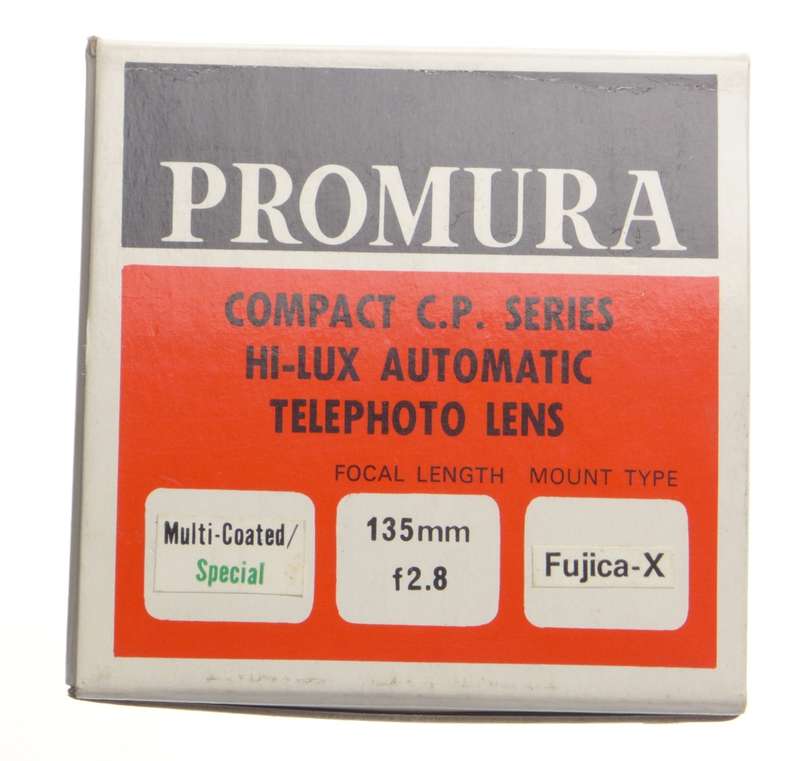 Promura Compact C.P 135mm f2.8 Fujica-X mount Mint Box 2.8/135mm