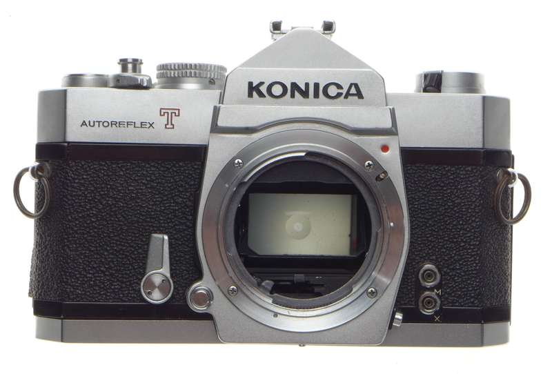 KONICA Autoreflex T Vintage SLR film camera Chrome Zoom lens