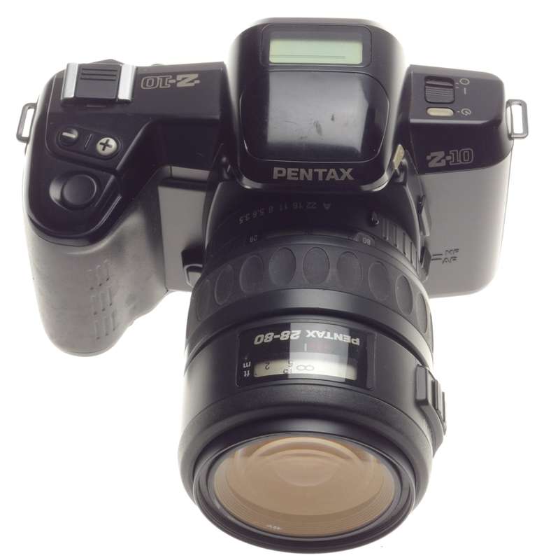 PENTAX Z-10 SLR classic 35mm film camera 28-80mm Zoom lens strap cap