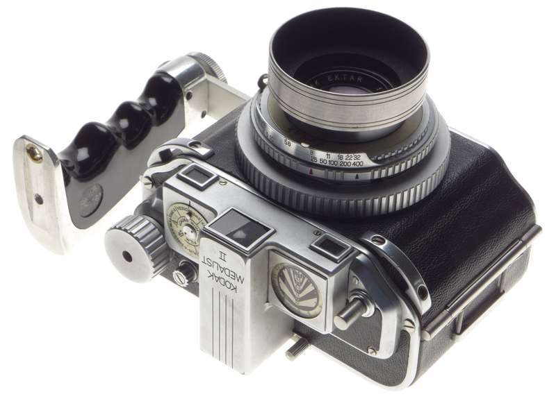Kodak EKTAR 3.5 f=100mm Medalist II 3.5/100mm Rare lens film camera grip