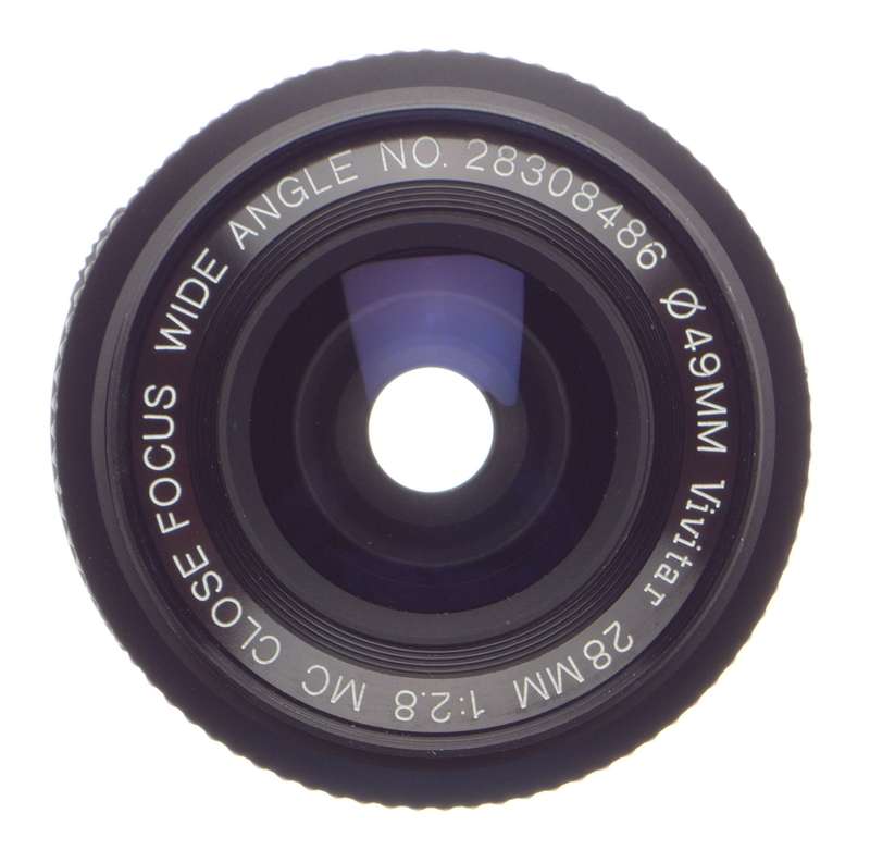 Vivitar 28mm f2.8 SLR vintage film lens MC Close Focus Wide Angle O/OM
