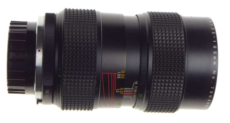 Super Albinar Auto Zoom 1:3.5-105mm SLR vintage film camera lens used