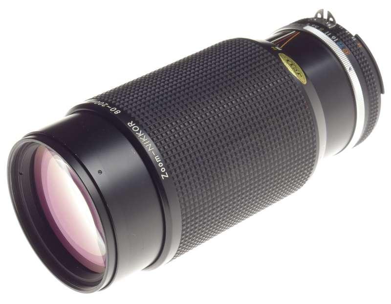 Zoom-Nikkor 80-200mm 1:4.5 Nikon SLR camera AI-S caps used lens - Nikon