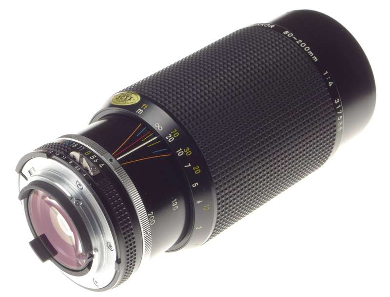 Zoom-Nikkor 80-200mm 1:4.5 Nikon SLR camera AI-S caps used lens - Nikon