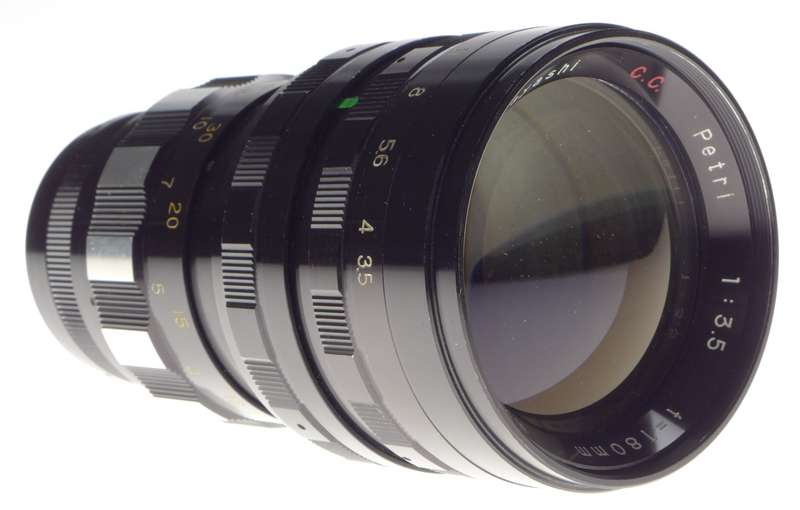 PETRI 180mm Kuribayashi C.C 1:3.5 Vintage Mint camera lens 3.5/180 kit