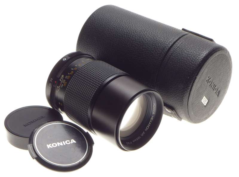 Konica Hexanon AR 135mm F3.2 SLR vintage 35mm film camera lens