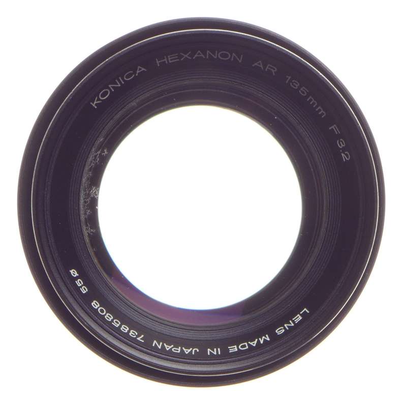 Konica Hexanon AR 135mm F3.2 SLR vintage 35mm film camera lens