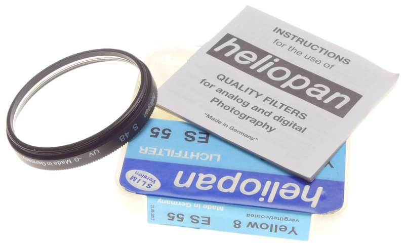 HELIOPLAN Yellow 8 Light Filter ES 55 UV filter Boxed MINT